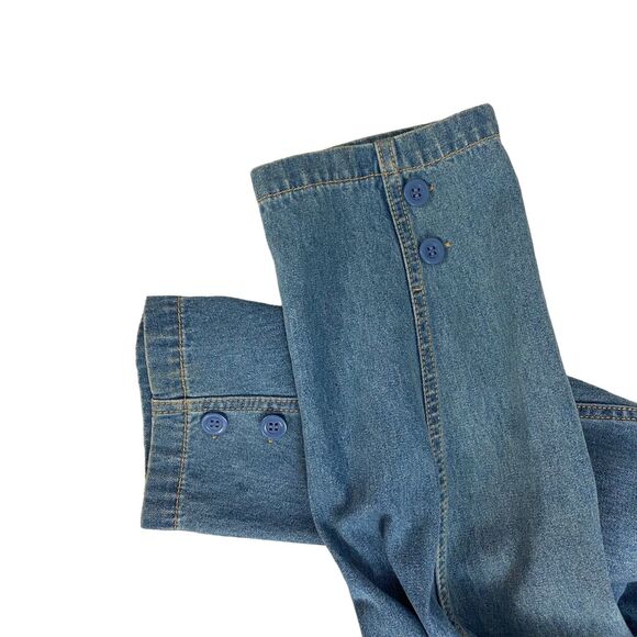 Denim & Co Blazer Womens 3x Blue Jacket Work Office Basic Festival Ranch America - Picture 16 of 16